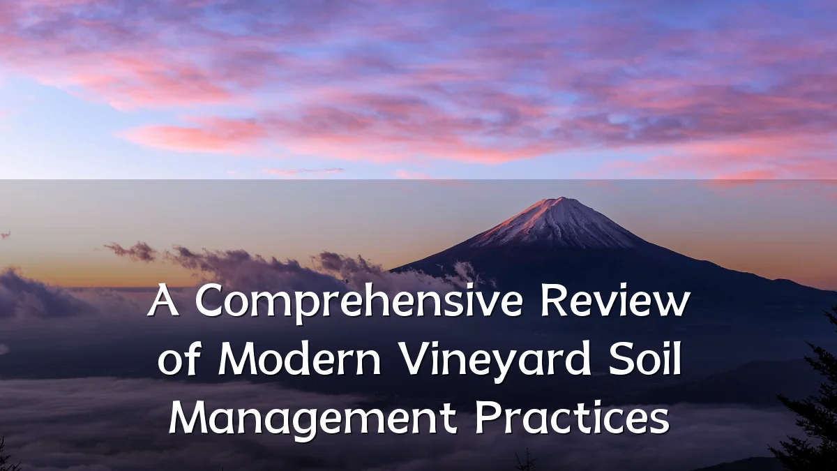 A Comprehensive Review of Modern Vineyard Soil Management Practices