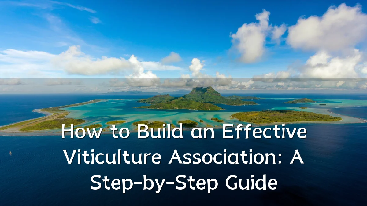 How to Build an Effective Viticulture Association: A Step-by-Step Guide
