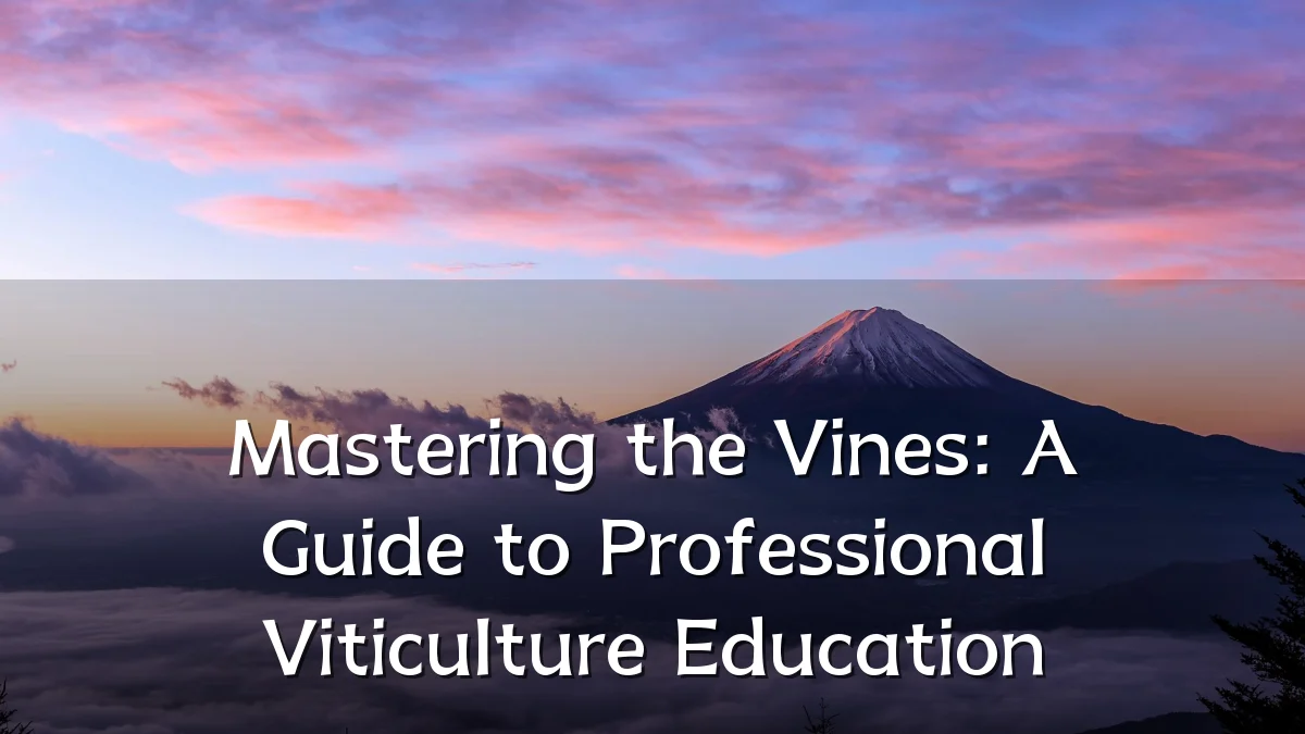 Mastering the Vines: A Guide to Professional Viticulture Education