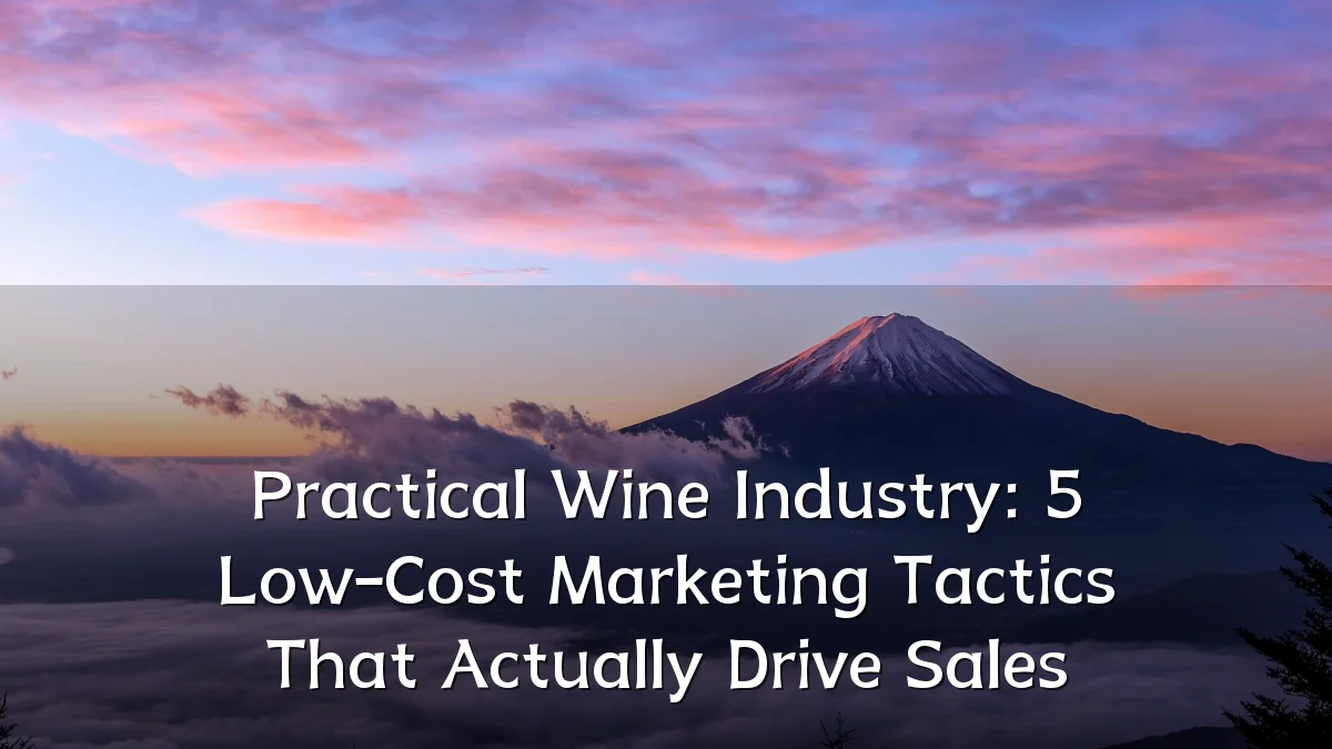 Practical Wine Industry: 5 Low-Cost Marketing Tactics That Actually Drive Sales